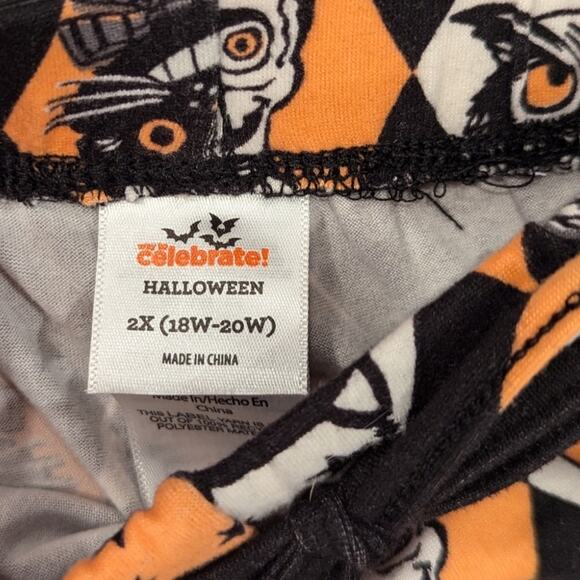 Halloween Women's Black Soot Diamond Print Shorty Pajama PJ Set 2-Piece Size 2XL - Picture 6 of 7